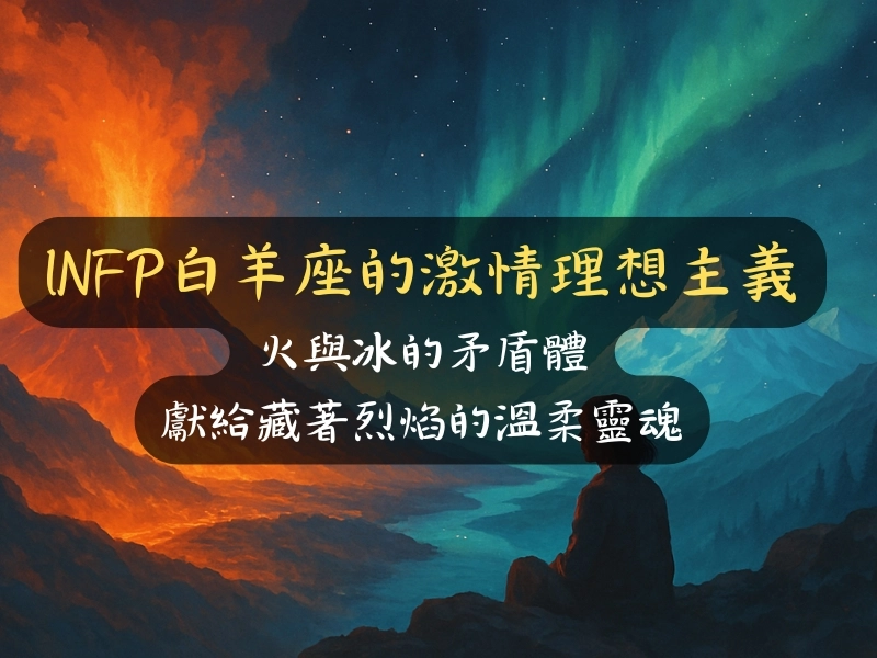 火與冰的矛盾體：INFP白羊座的激情理想主義，獻給藏著烈焰的溫柔靈魂
