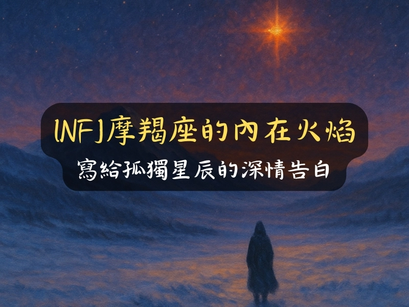 INFJ摩羯座的內在火焰:寫給孤獨星辰的深情告白