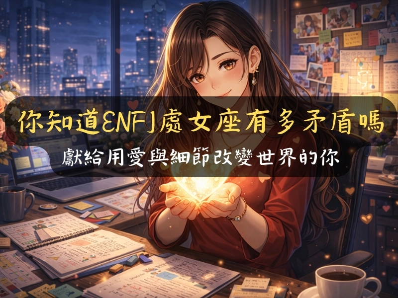 你知道ENFJ處女座有多矛盾嗎：獻給用愛與細節改變世界的你