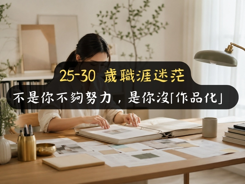 25-30 歲職涯迷茫：不是你不夠努力，是你沒「作品化」