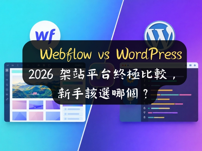 Webflow vs WordPress：2026 架站平台終極比較，新手該選哪個？