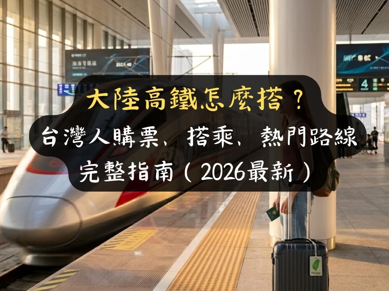 大陸高鐵怎麼搭？台灣人購票、搭乘、熱門路線完整指南（2026最新）