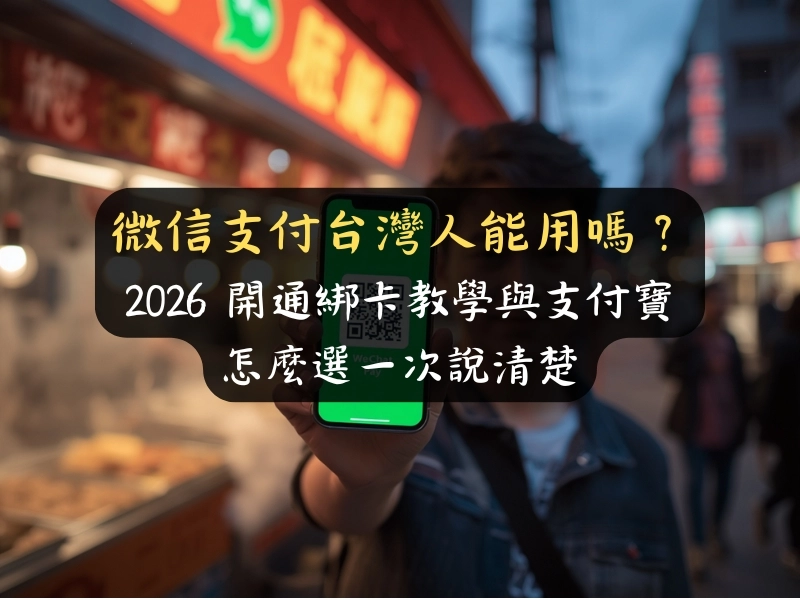 微信支付台灣人能用嗎？2026 開通綁卡教學與支付寶怎麼選一次說清楚