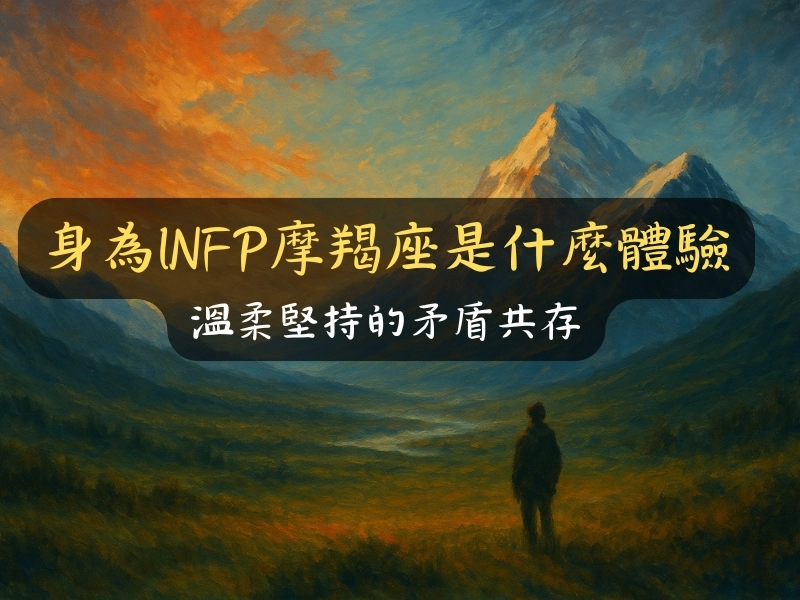身為INFP摩羯座是什麼體驗:溫柔堅持的矛盾共存