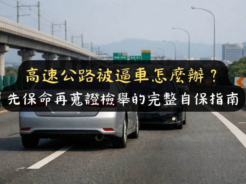 高速公路被逼車怎麼辦？先保命再蒐證檢舉的完整自保指南