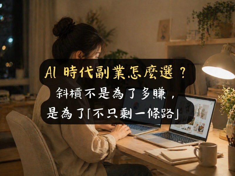 AI 時代副業怎麼選？斜槓不是為了多賺，是為了「不只剩一條路」