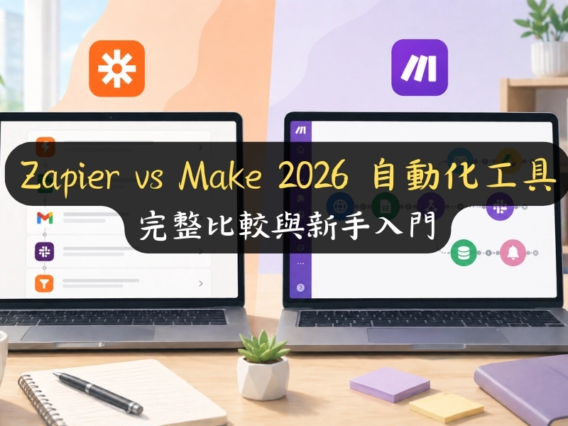Zapier vs Make 2026 自動化工具完整比較與新手入門