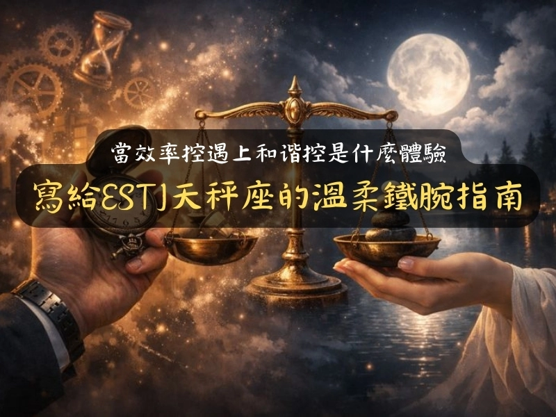當效率控遇上和谐控是什麼體驗：寫給ESTJ天秤座的溫柔鐵腕指南