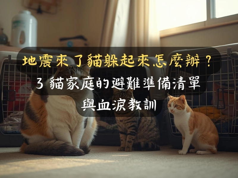 地震來了貓躲起來怎麼辦？3 貓家庭的避難準備清單與血淚教訓