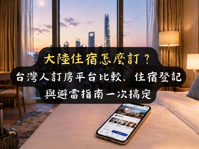 大陸住宿怎麼訂？台灣人訂房平台比較、住宿登記與避雷指南一次搞定