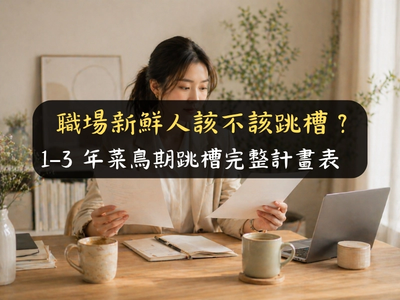 職場新鮮人該不該跳槽？1–3 年菜鳥期跳槽完整計畫表