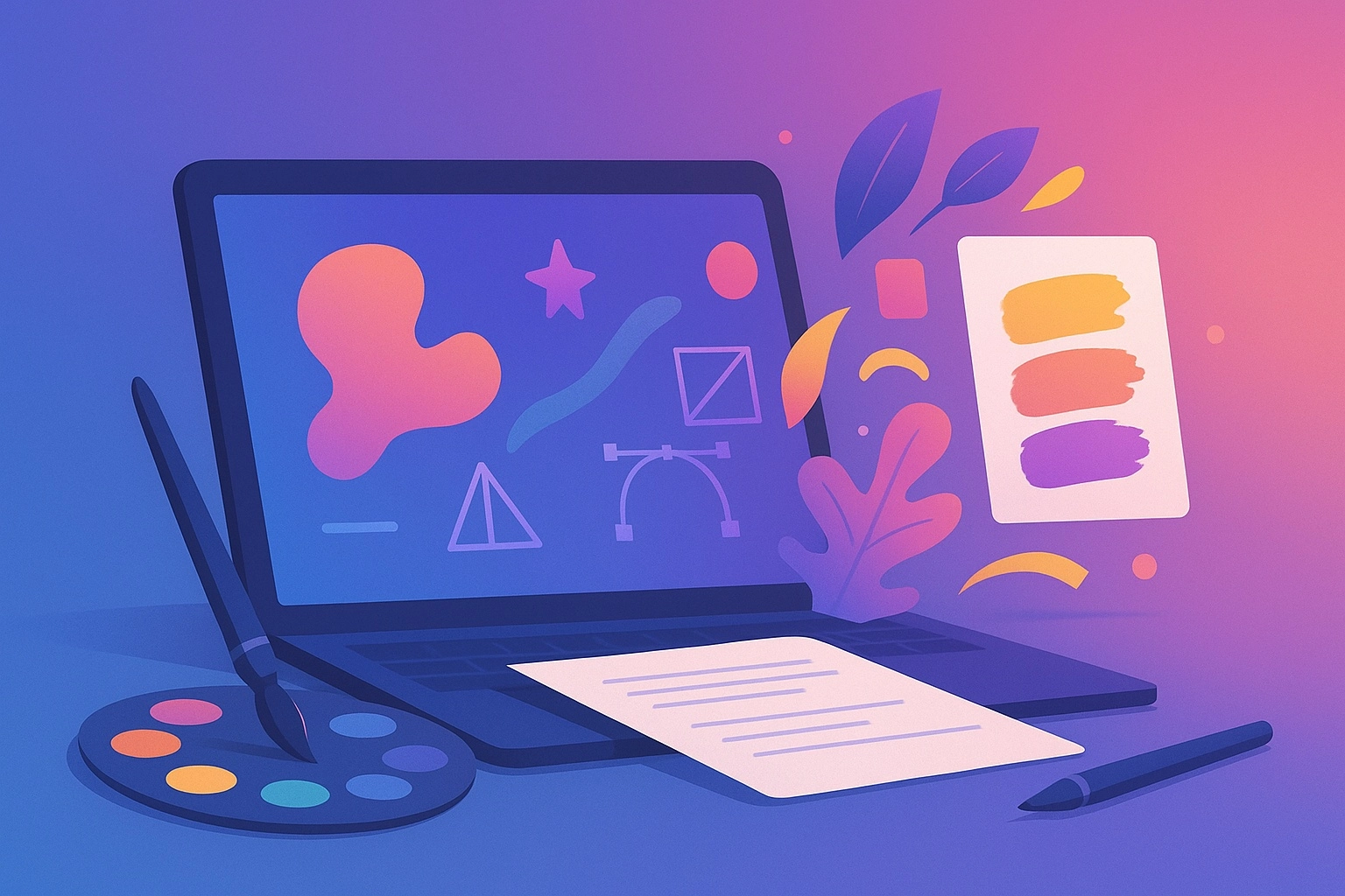 AI 圖像生成工具示意圖，展示 Recraft 和 Leonardo 的創意設計功能