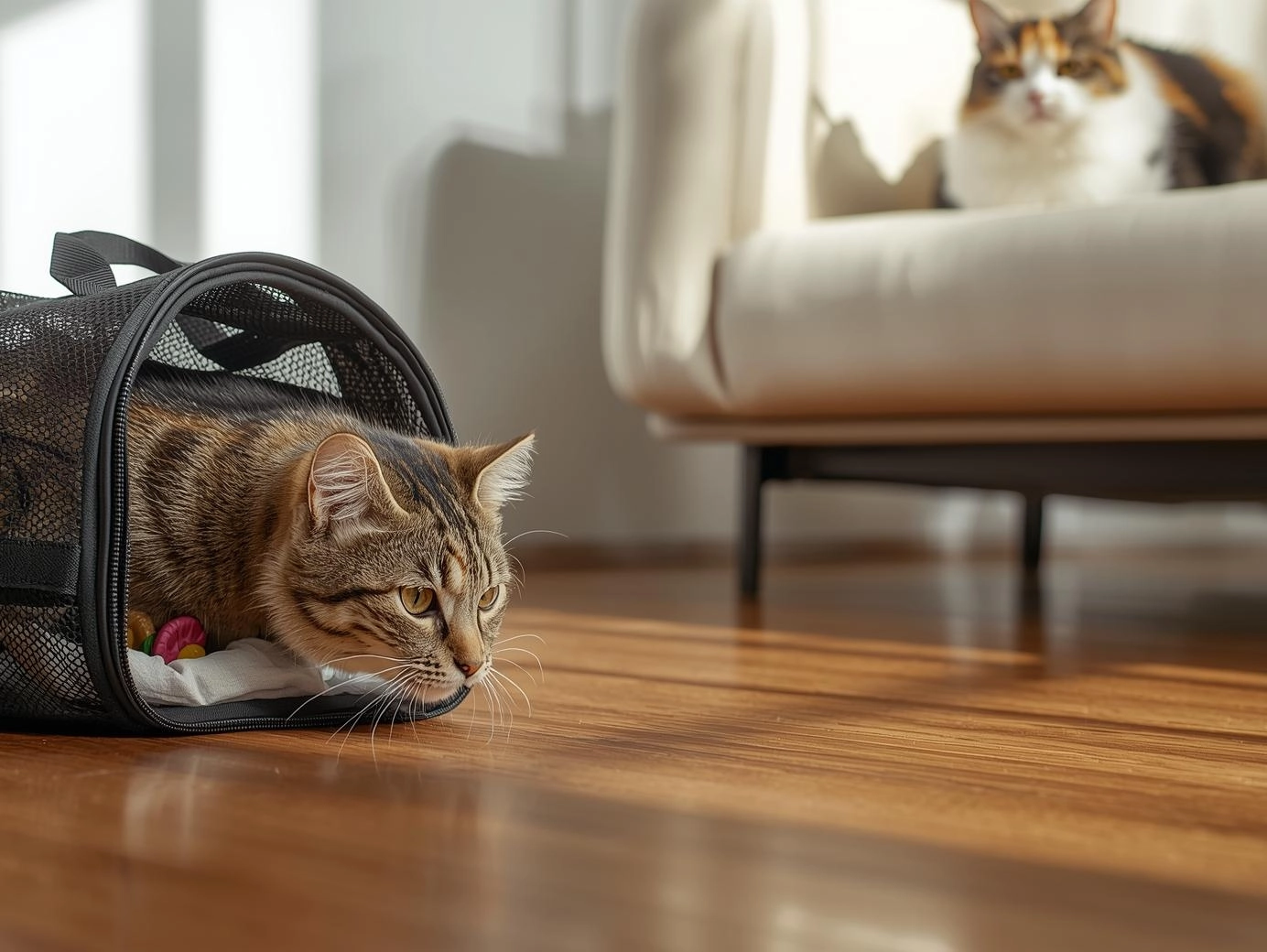 貓咪寵物背包訓練-讓貓自然習慣進入背包