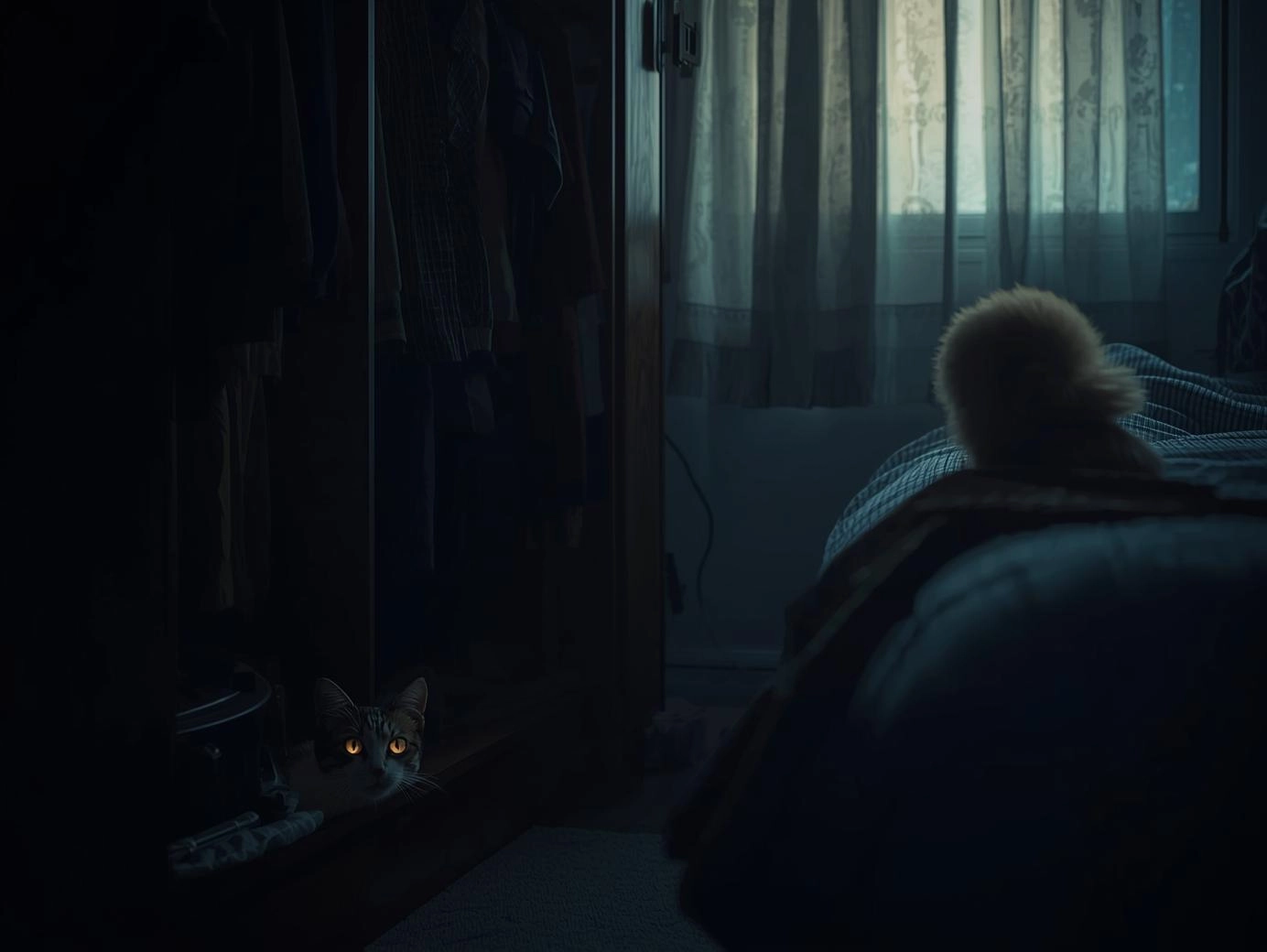  貓咪地震時躲進衣櫃床底-緊急避難困難點