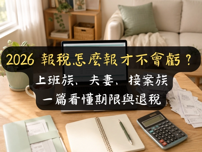 2026 報稅怎麼報才不會虧？上班族、夫妻、接案族一篇看懂期限與退稅