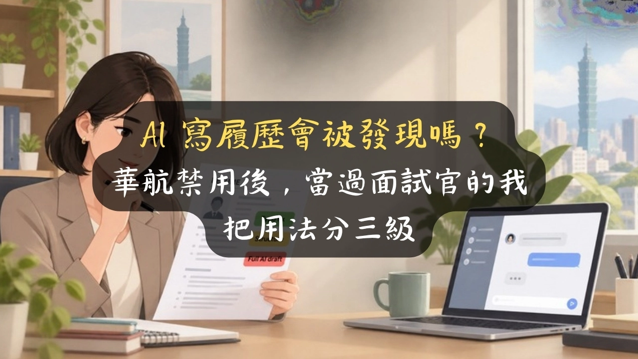AI 寫履歷會被發現嗎？華航禁用後，當過面試官的我把用法分三級
