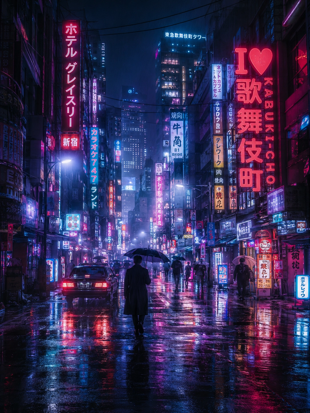 ChatGPT Images 2.0 AI 生圖實測 霧氣瀰漫的東京新宿街頭