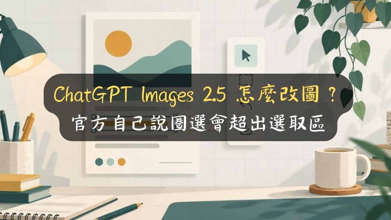 ChatGPT Images 2.5 怎麼改圖？官方自己說圈選會超出選取區