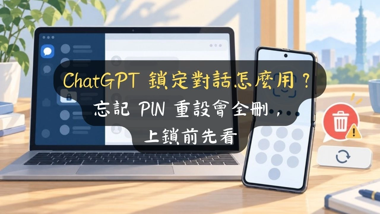 ChatGPT 鎖定對話怎麼用？忘記 PIN 重設會全刪，上鎖前先看