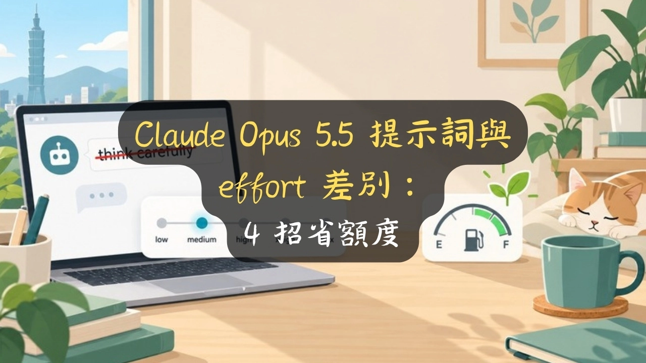 Claude Opus 5.5 提示詞與 effort 差別：4 招省額度