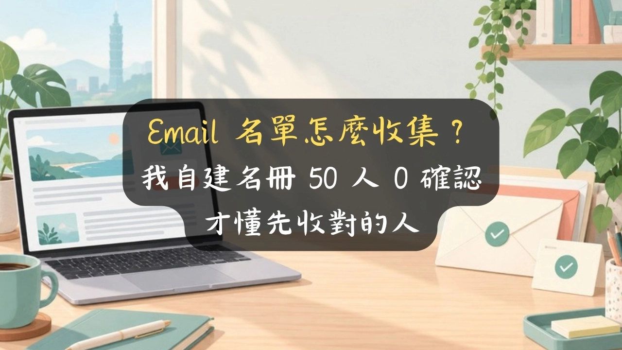 Email 名單怎麼收集？我自建名冊 50 人 0 確認，才懂先收對的人