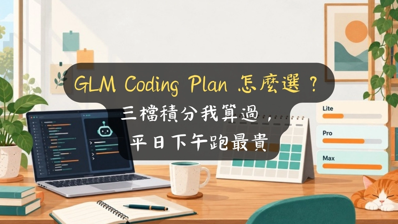 GLM Coding Plan 怎麼選？三檔積分我算過，平日下午跑最貴