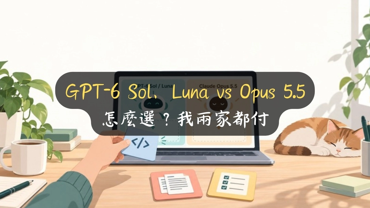 GPT-6 Sol、Luna vs Opus 5.5 怎麼選？我兩家都付