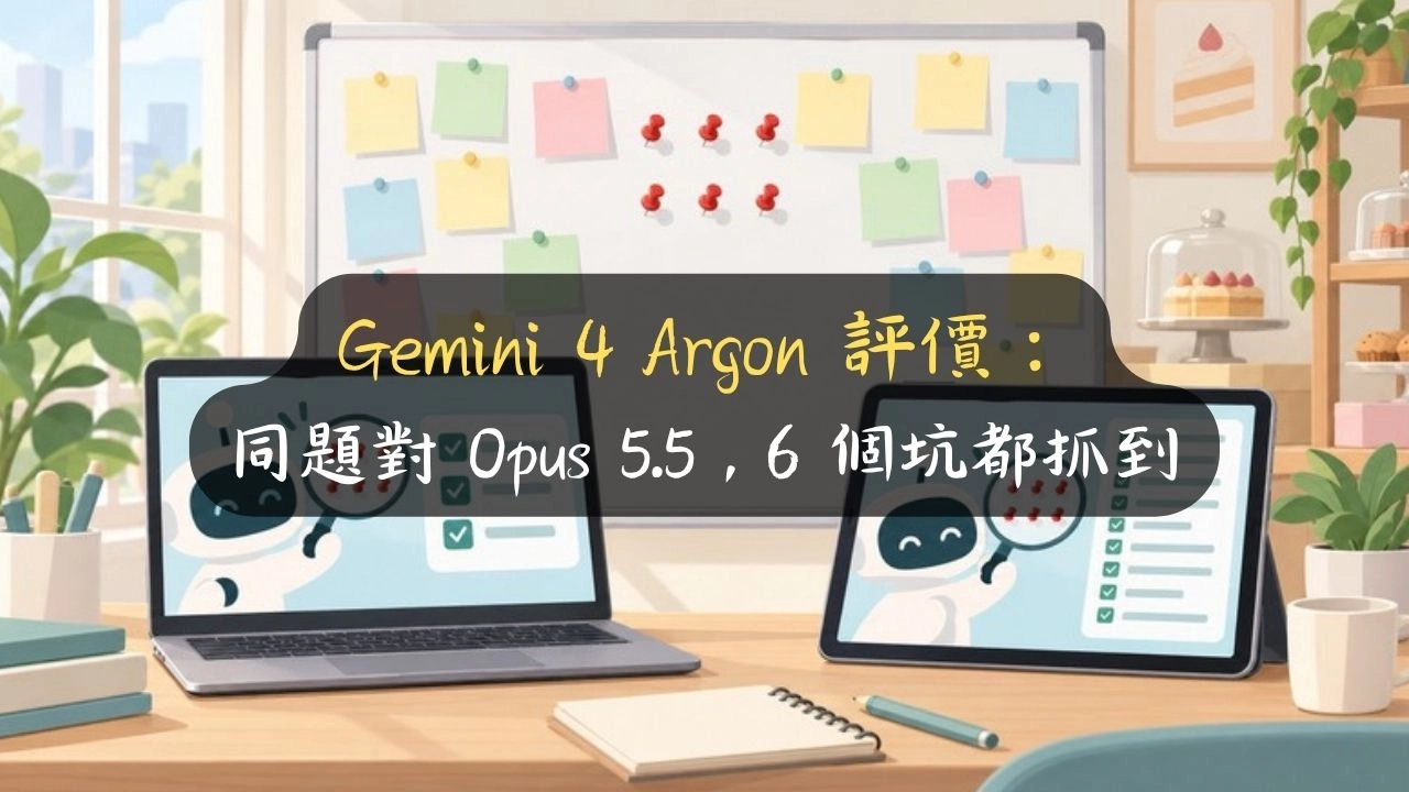 Gemini 4 Argon 評價：同題對 Opus 5.5，6 個坑都抓到
