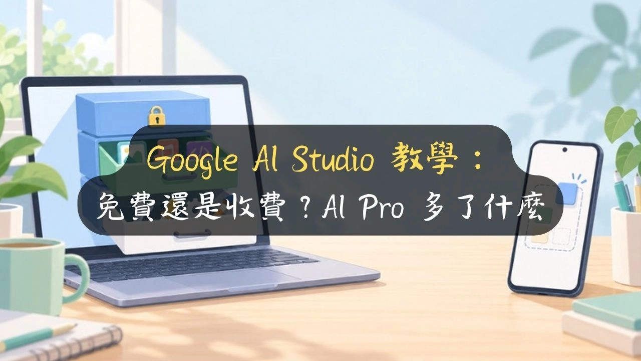 Google AI Studio 教學：免費還是收費？AI Pro 多了什麼