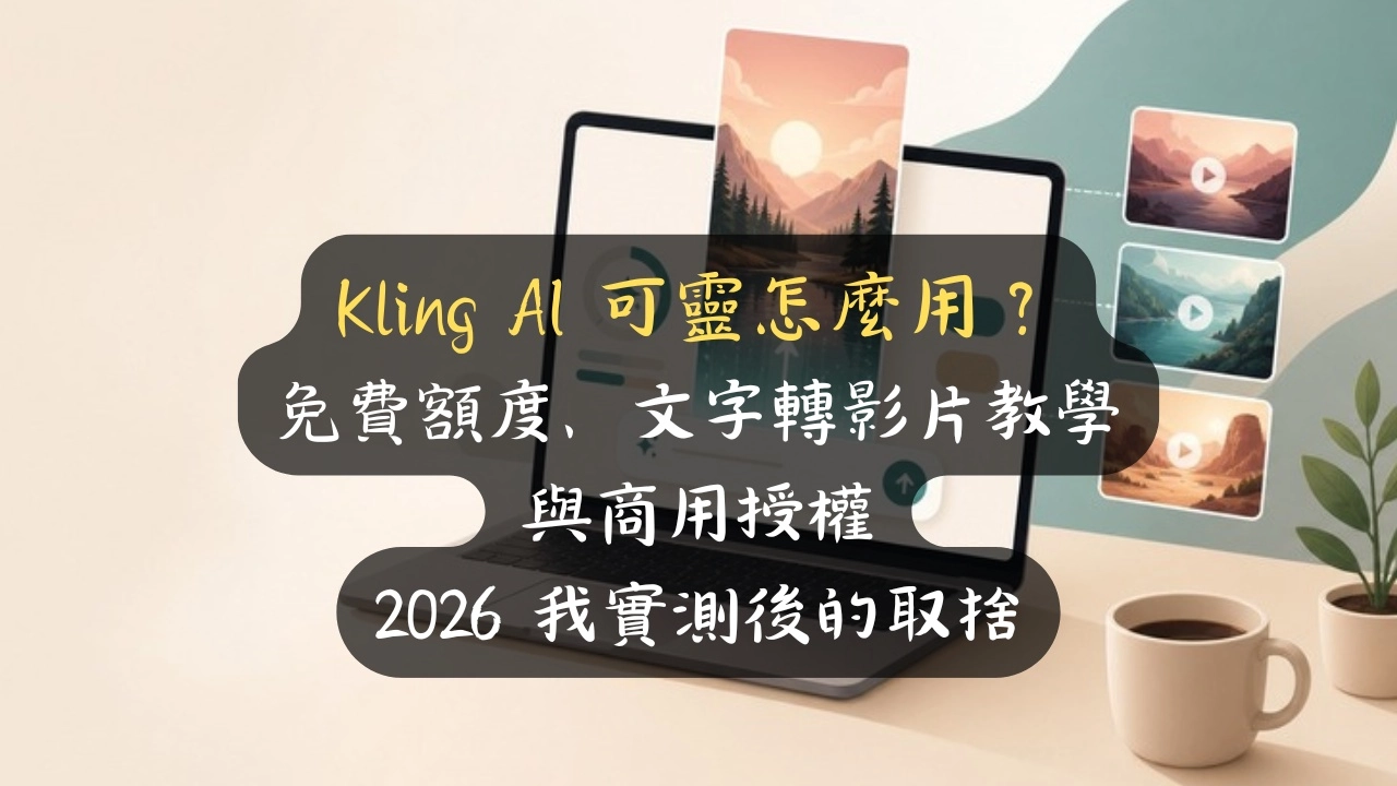 Kling AI 可靈怎麼用？免費夠不夠、文字轉影片到商用授權，我實測後勸你先別急著付費