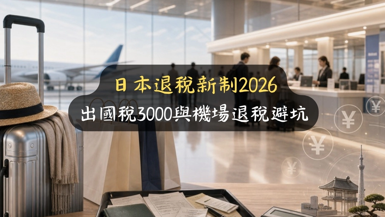 日本退稅新制2026：出國稅3000與機場退稅避坑