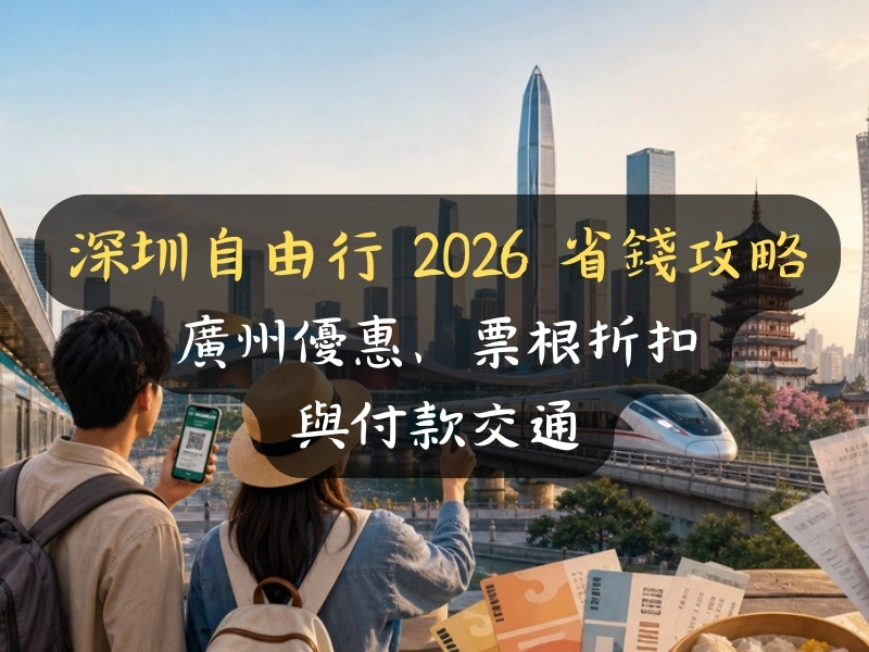深圳自由行 2026 省錢攻略：廣州優惠、票根折扣與付款交通