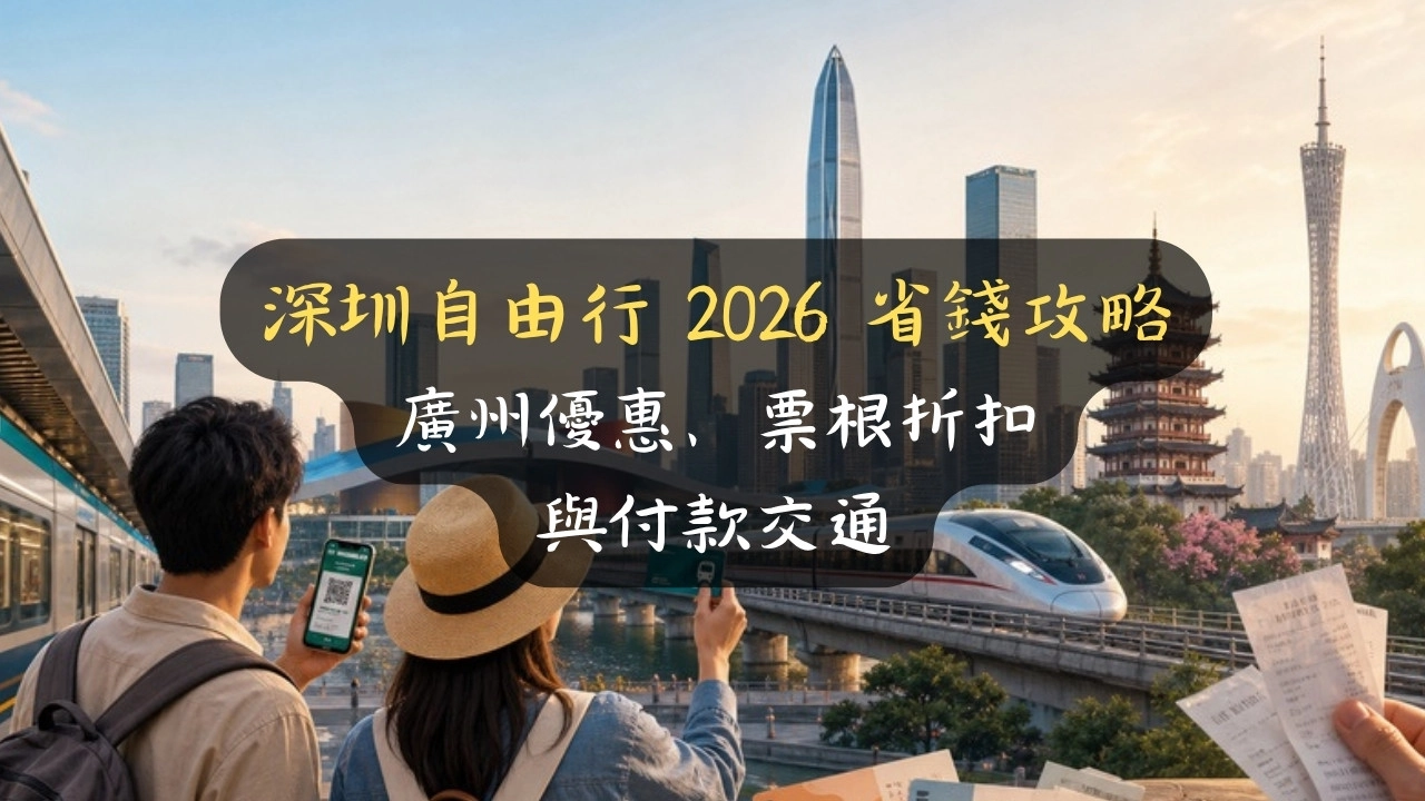 深圳自由行 2026 省錢攻略：廣州優惠、票根折扣與付款交通