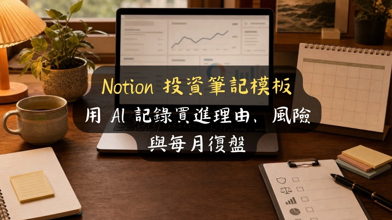 Notion 投資筆記模板：用 AI 記錄買進理由、風險與每月復盤