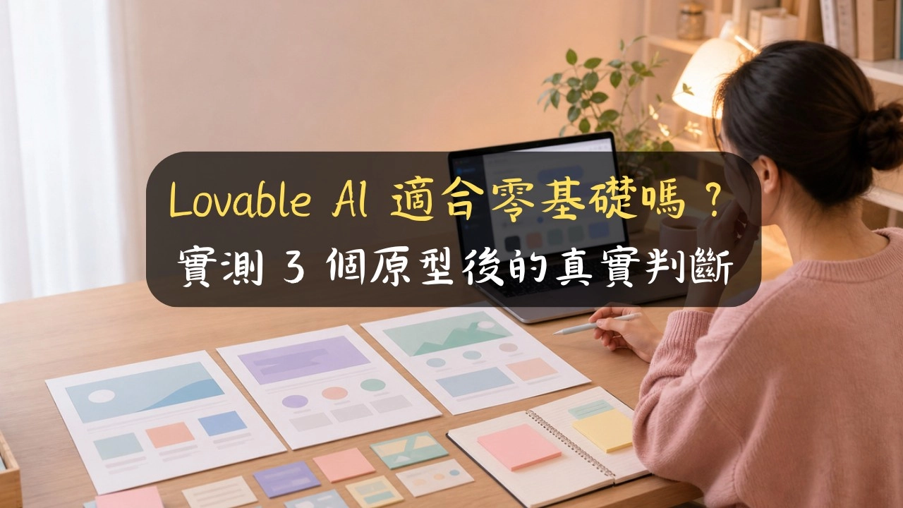 Lovable AI 適合零基礎嗎？實測 3 個原型後的真實判斷