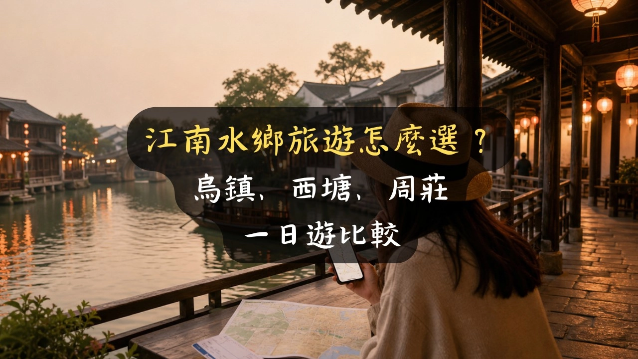 江南水鄉旅遊怎麼選？烏鎮、西塘、周莊一日遊比較