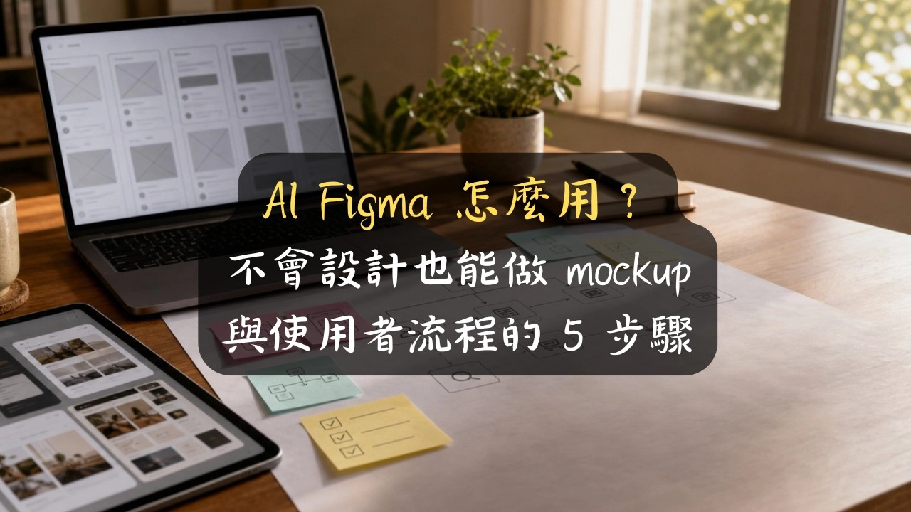 AI Figma 怎麼用？不會設計也能做 mockup 與使用者流程的 5 步驟