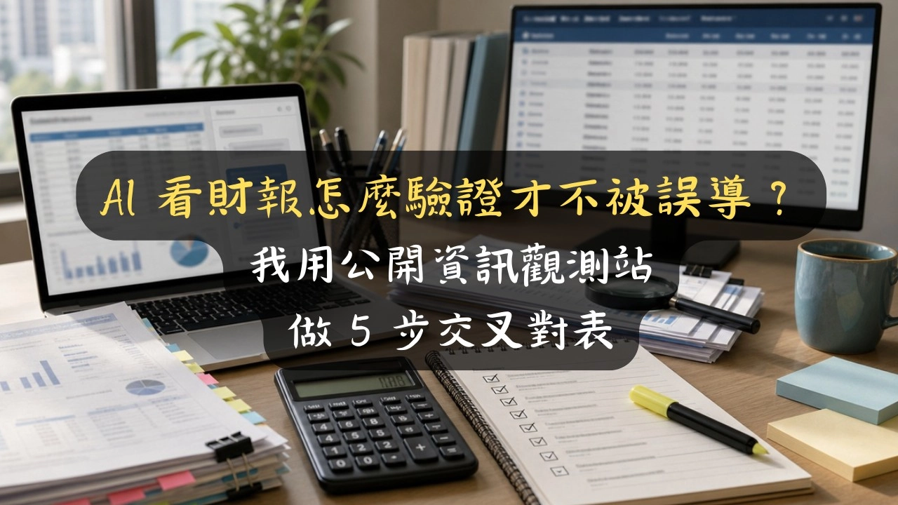 AI 看財報怎麼驗證才不被誤導？我用公開資訊觀測站做 5 步交叉對表