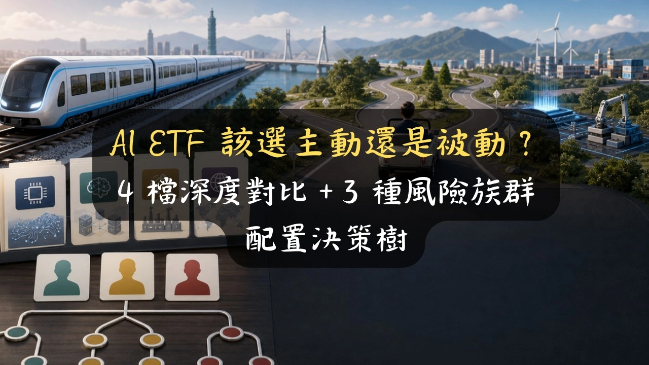 AI ETF 該選主動還是被動？4 檔深度對比＋3 種風險族群配置決策樹