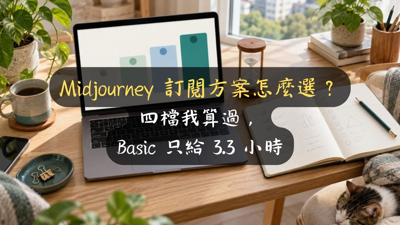 Midjourney 訂閱方案怎麼選？四檔我算過，Basic 只給 3.3 小時