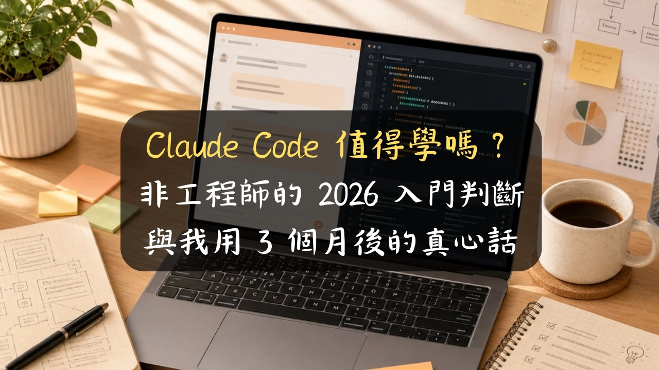 Claude Code 值得學嗎？非工程師的 2026 入門判斷與我用 3 個月後的真心話