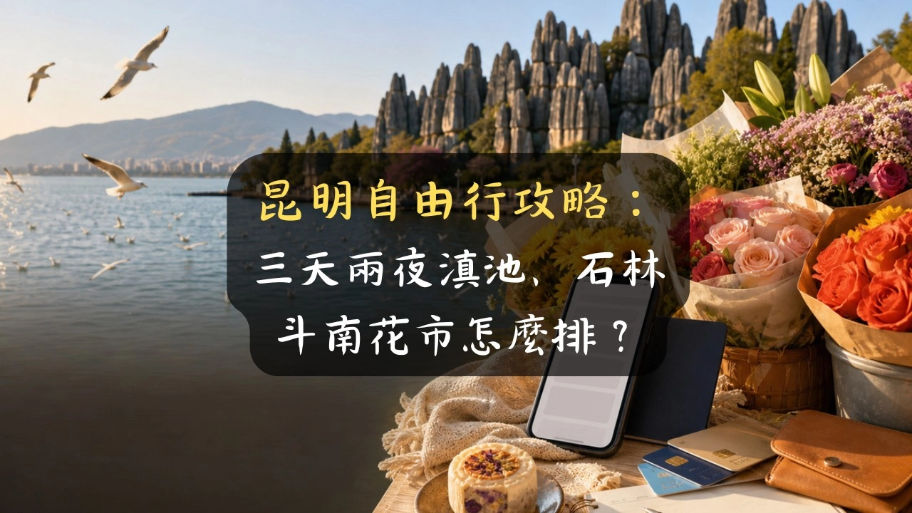 昆明自由行攻略：三天兩夜滇池、石林、斗南花市怎麼排？