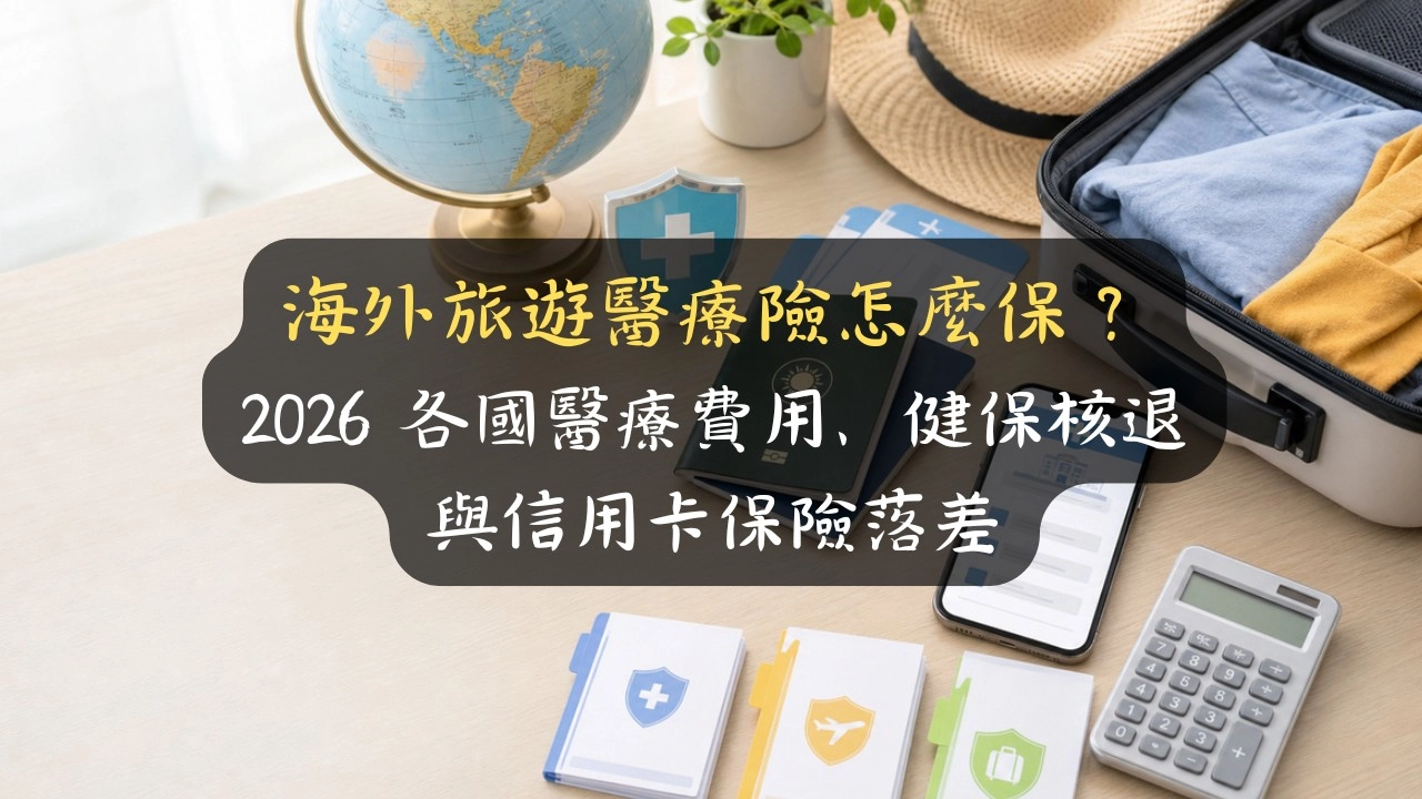 海外旅遊醫療險怎麼保？2026 我把各國醫療費用、健保核退與信用卡保險的落差算給你看