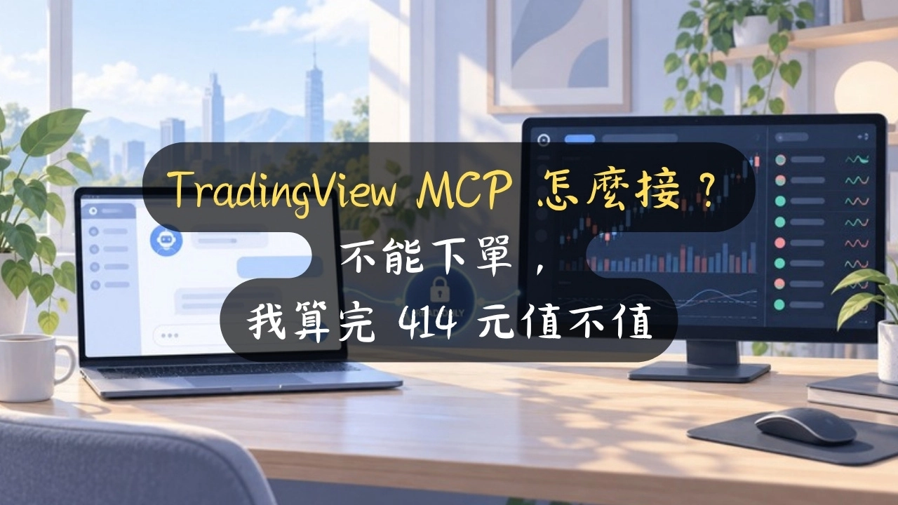 TradingView MCP 怎麼接？不能下單，我算完 414 元值不值