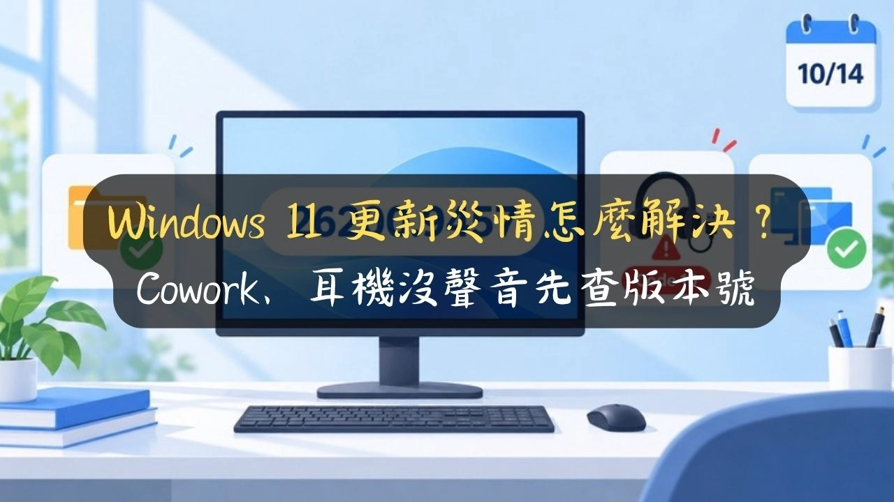 Windows 11 更新災情怎麼解決？Cowork、耳機沒聲音先查版本號