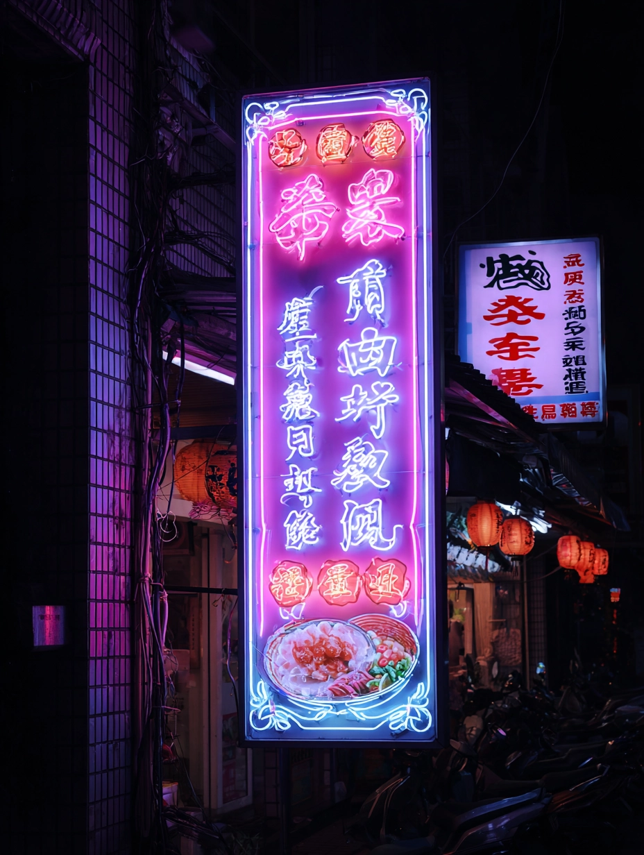 Midjourney v7 AI 生圖實測台灣夜市美食宣傳海報