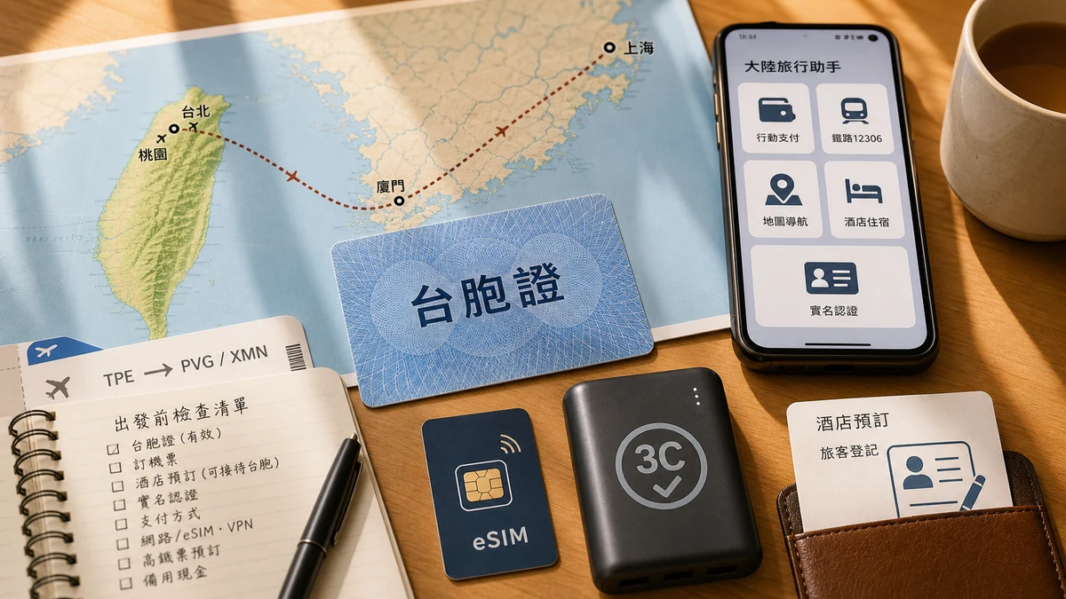 台灣人去大陸旅遊的出發前檢查清單