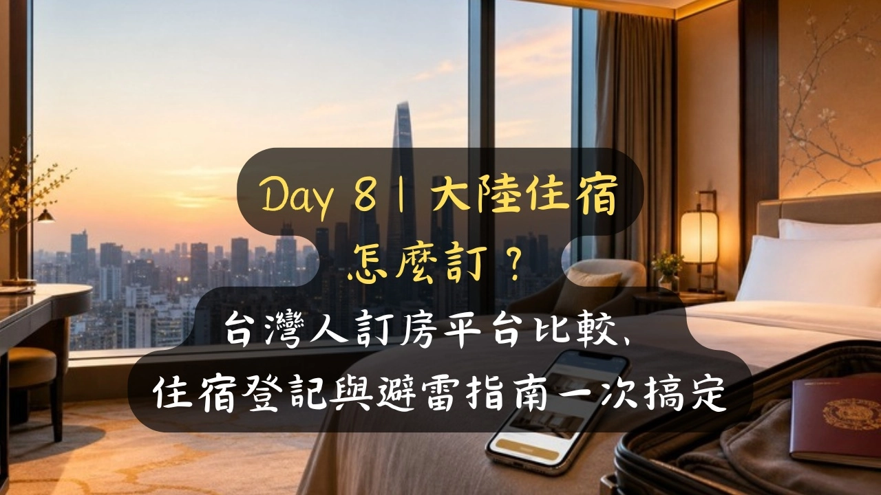 大陸住宿怎麼訂？台灣人訂房平台比較、住宿登記與避雷指南一次搞定