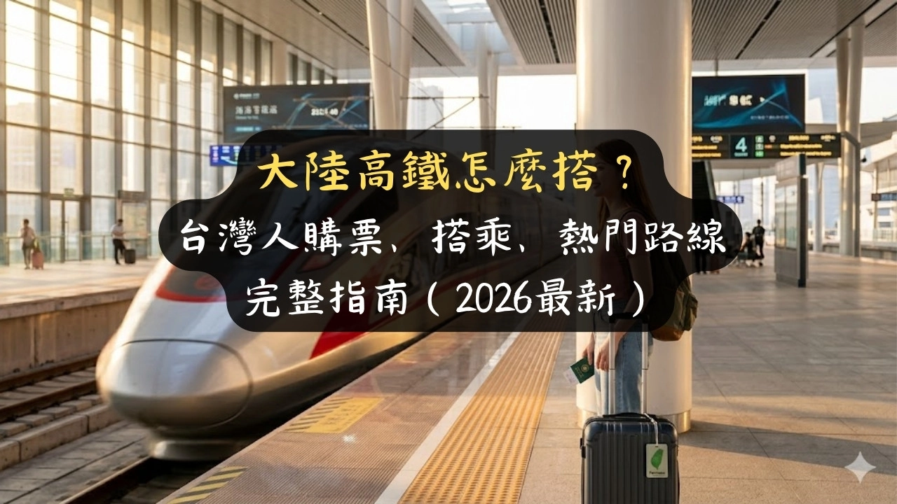 大陸高鐵怎麼搭？台灣人購票、搭乘、熱門路線完整指南（2026最新）