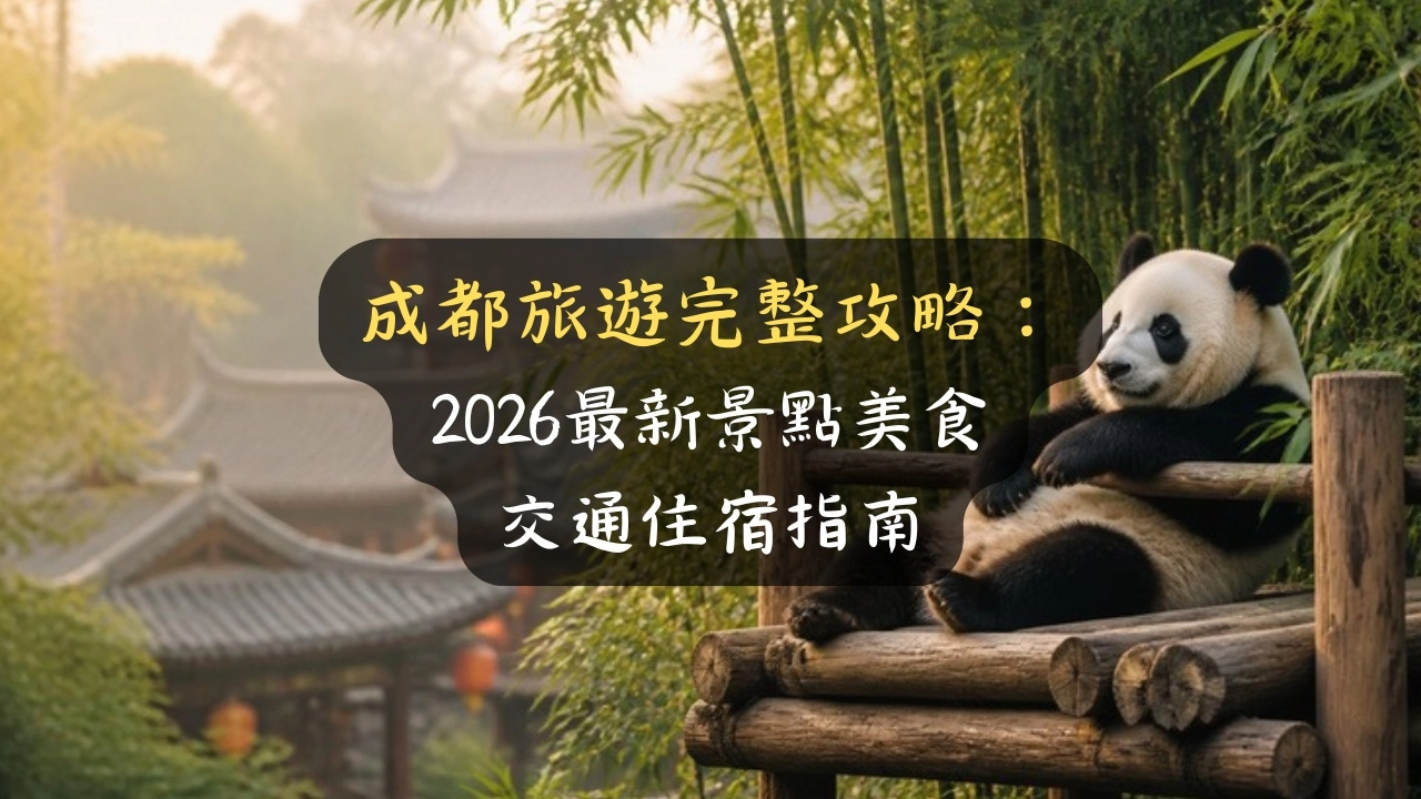 成都旅遊完整攻略：2026最新景點美食交通住宿指南